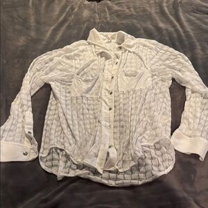 Willow & Clay White Textured Blouse